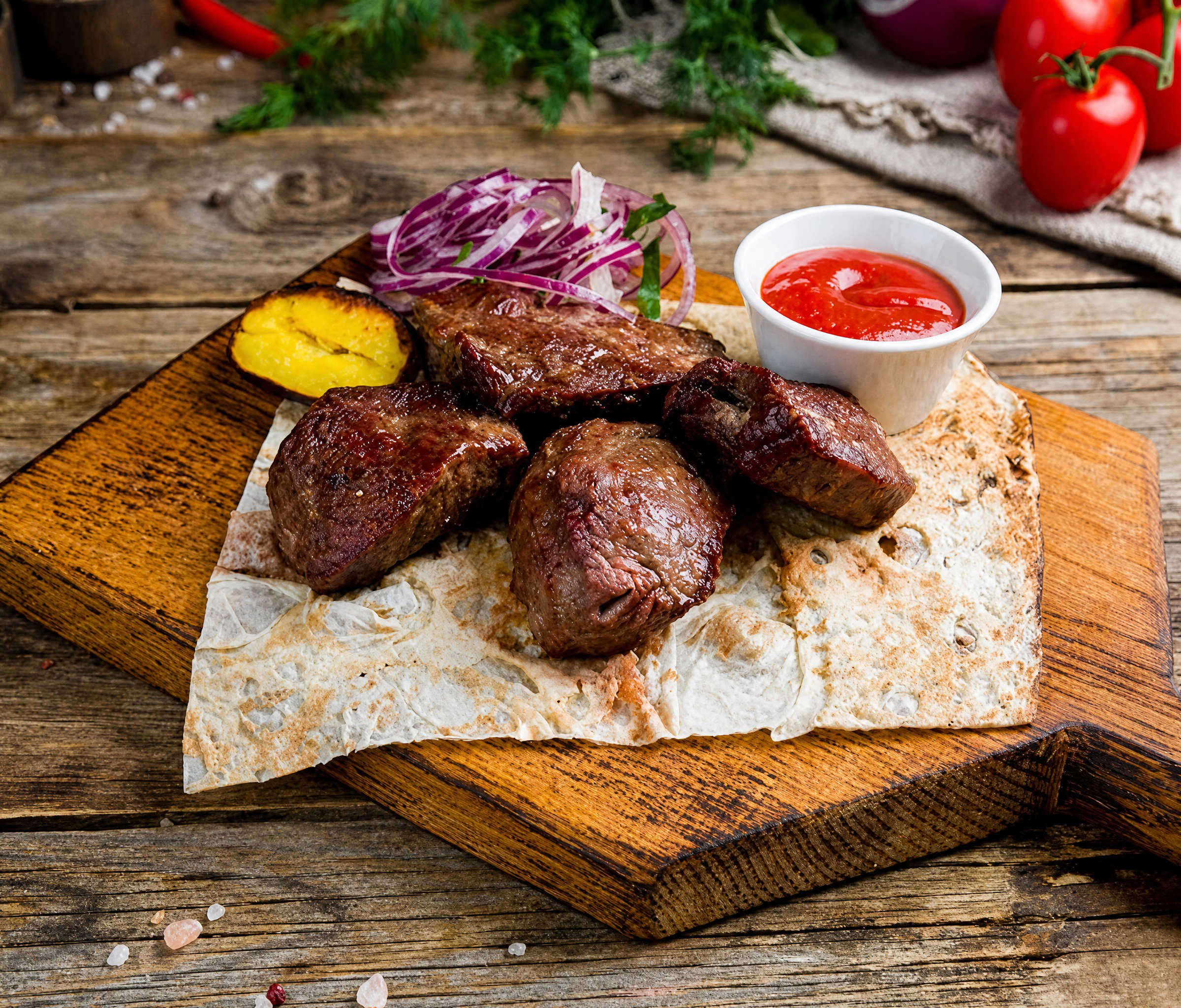 Veal barbecue